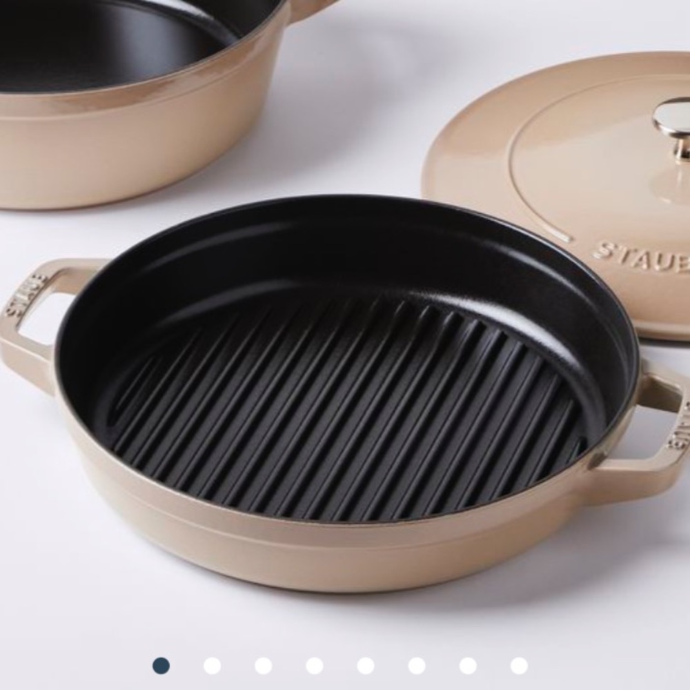 STAUB GRILL PAN sesame/linen